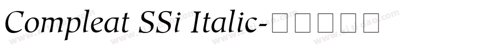 Compleat SSi Italic字体转换